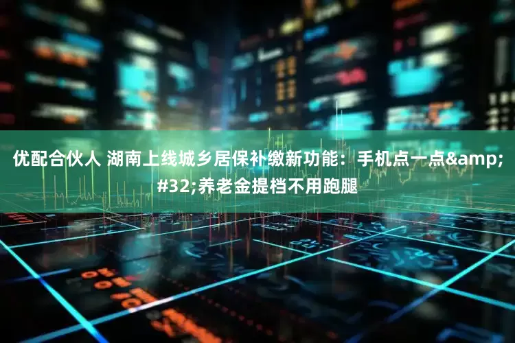优配合伙人 湖南上线城乡居保补缴新功能：手机点一点&#32;养老金提档不用跑腿